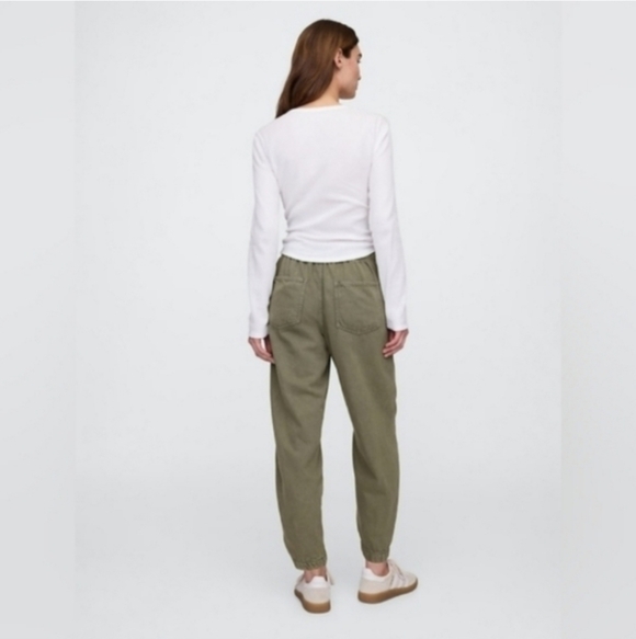 Gap Mid Rise Pull-On Soft Barrel Jeans Mesculen Green - Picture 5 of 6